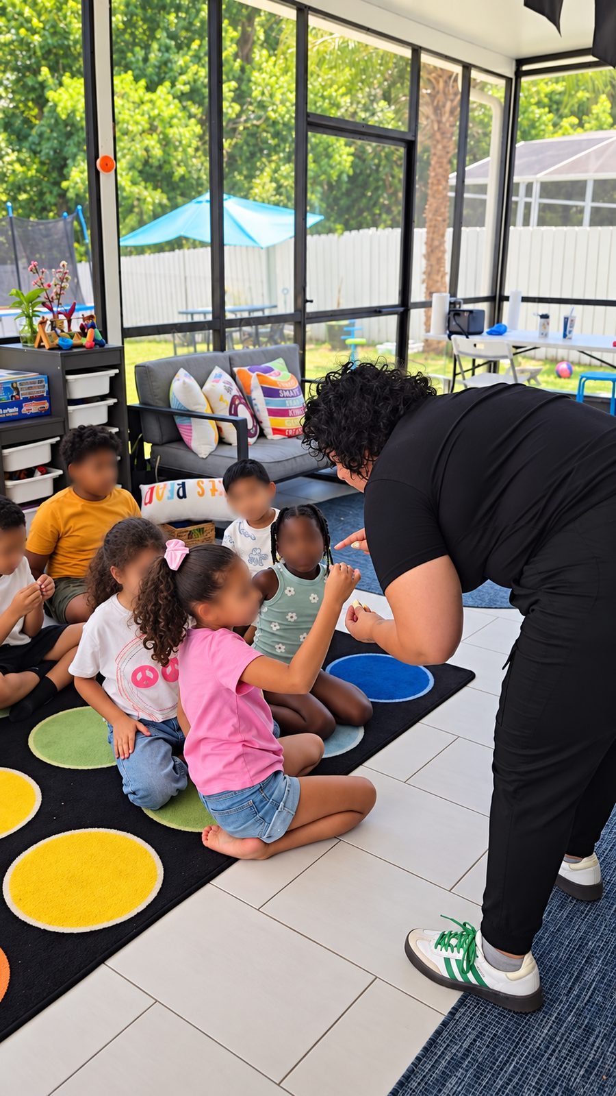 Children sitting together during a classroom water lesson